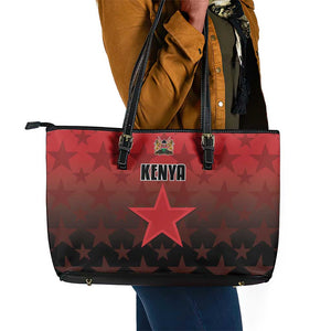 Kenya Football Leather Tote Bag Harambee Harambee Stars - Red Jersey - African Pride