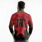 Custom Kenya Football Long Sleeve Polo Shirt Harambee Harambee Stars - Red Jersey - African Pride