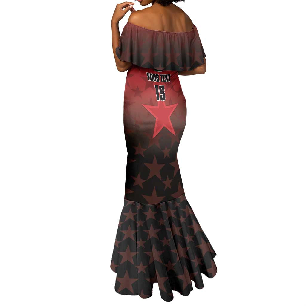 Custom Kenya Football Mermaid Dress Harambee Harambee Stars - Red Jersey - African Pride