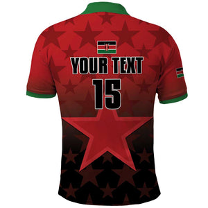 Custom Kenya Football Polo Shirt Harambee Harambee Stars - Red Jersey - African Pride
