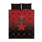 Kenya Football Quilt Bed Set Harambee Harambee Stars - Red Jersey - African Pride