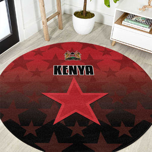 Kenya Football Round Carpet Harambee Harambee Stars - Red Jersey - African Pride