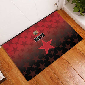 Kenya Football Rubber Doormat Harambee Harambee Stars - Red Jersey - African Pride