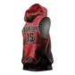 Custom Kenya Football Sleeveless Hoodie Harambee Harambee Stars - Red Jersey - African Pride