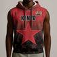 Custom Kenya Football Sleeveless Hoodie Harambee Harambee Stars - Red Jersey - African Pride
