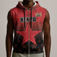 Custom Kenya Football Sleeveless Zip Hoodie Harambee Harambee Stars - Red Jersey - African Pride
