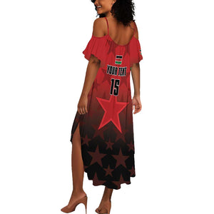 Custom Kenya Football Summer Maxi Dress Harambee Harambee Stars - Red Jersey - African Pride