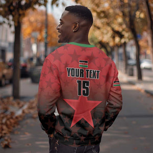 Custom Kenya Football Sweatshirt Harambee Harambee Stars - Red Jersey - African Pride