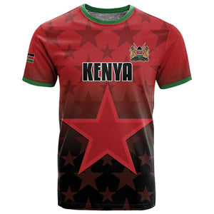 Custom Kenya Football T shirt Harambee Harambee Stars - Red Jersey - African Pride