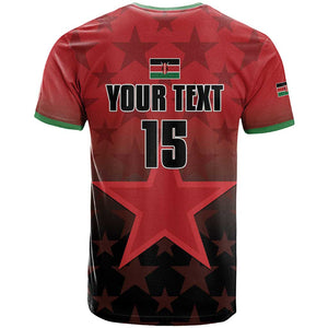 Custom Kenya Football T shirt Harambee Harambee Stars - Red Jersey - African Pride