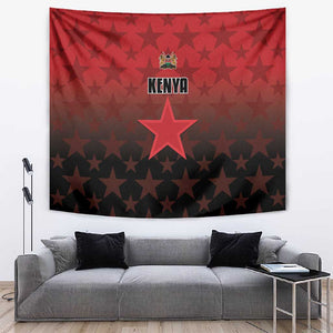 Kenya Football Tapestry Harambee Harambee Stars - Red Jersey - African Pride