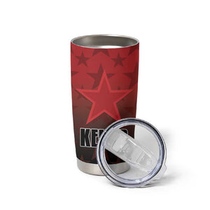 Custom Kenya Football Tumbler Cup Harambee Harambee Stars - Red Jersey - African Pride