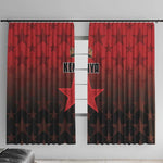 Kenya Football Window Curtain Harambee Harambee Stars - Red Jersey - African Pride