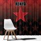 Kenya Football Window Curtain Harambee Harambee Stars - Red Jersey - African Pride