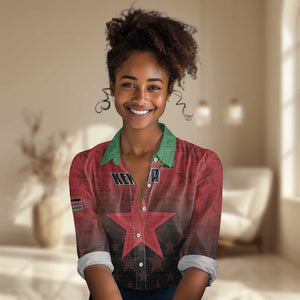 Custom Kenya Football Women Casual Shirt Harambee Harambee Stars - Red Jersey - African Pride