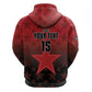 Custom Kenya Football Zip Hoodie Harambee Harambee Stars - Red Jersey - African Pride