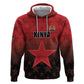 Custom Kenya Football Zip Hoodie Harambee Harambee Stars - Red Jersey - African Pride