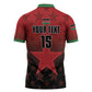 Custom Kenya Football Zipper Polo Shirt Go Harambee Stars - Red Jersey