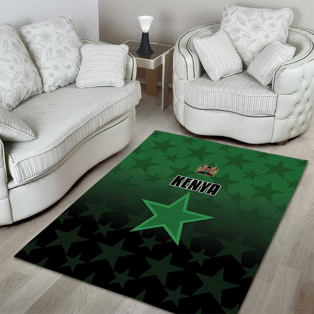 Kenya Football Area Rug Harambee Harambee Stars - Green Jersey - African Pride