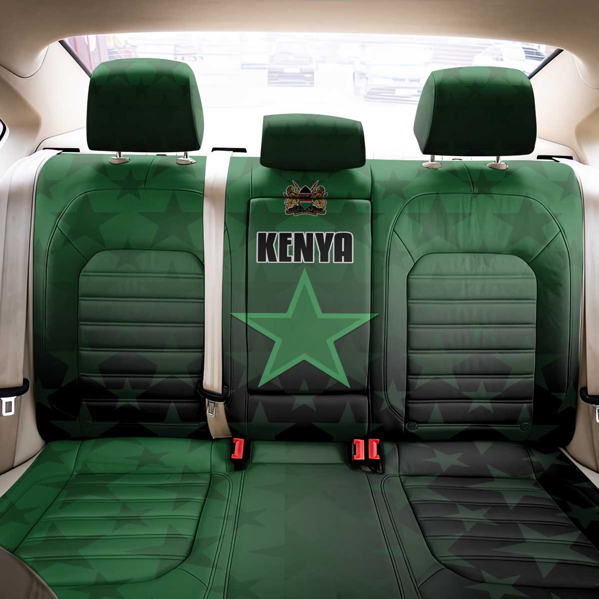 Kenya Football Back Car Seat Cover Harambee Harambee Stars - Green Jersey - African Pride