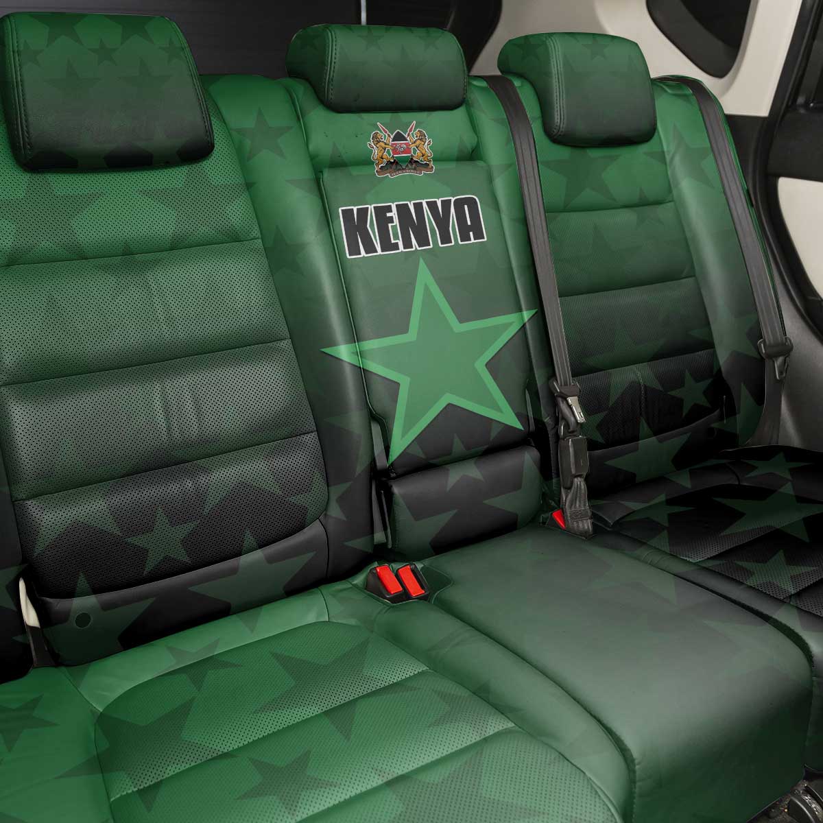 Kenya Football Back Car Seat Cover Harambee Harambee Stars - Green Jersey - African Pride