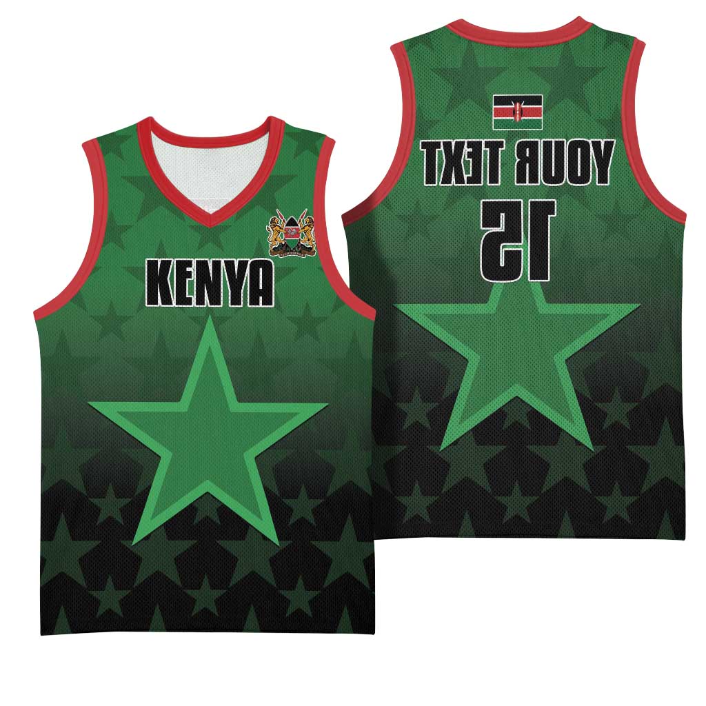 Custom Kenya Football Basketball Jersey Harambee Harambee Stars - Green Jersey - African Pride