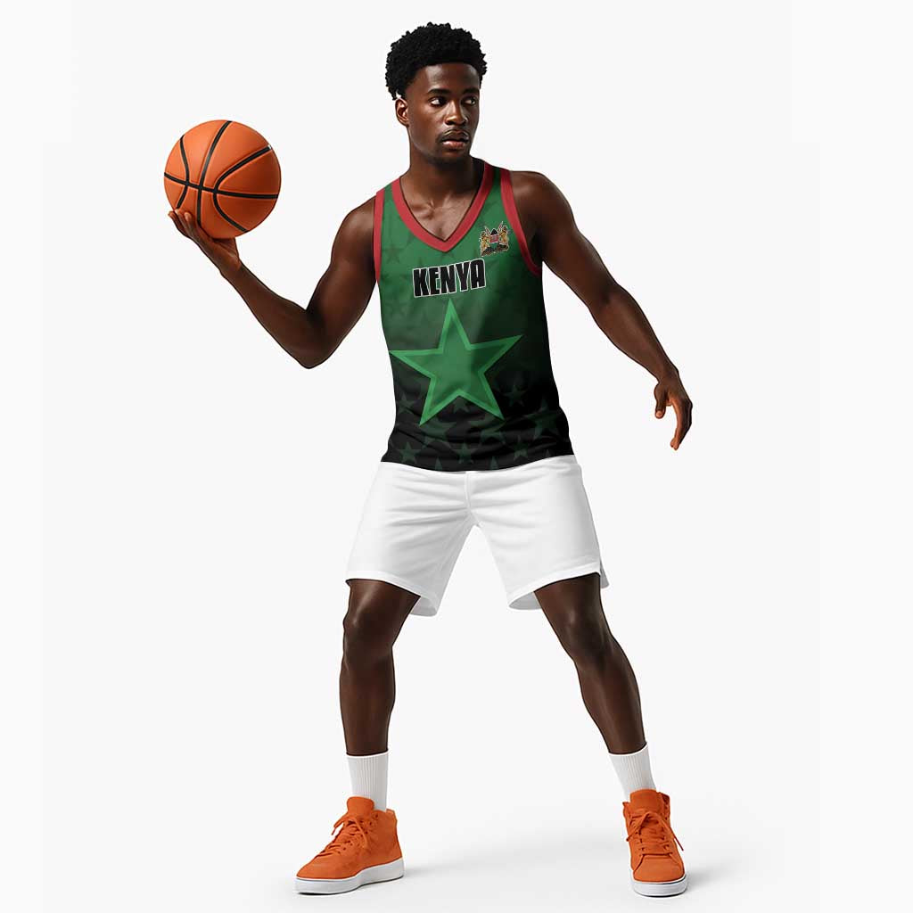 Custom Kenya Football Basketball Jersey Harambee Harambee Stars - Green Jersey - African Pride