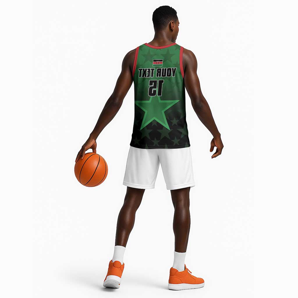 Custom Kenya Football Basketball Jersey Harambee Harambee Stars - Green Jersey - African Pride