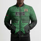 Custom Kenya Football Bomber Puffer Jacket Go Harambee Stars - Green Jersey