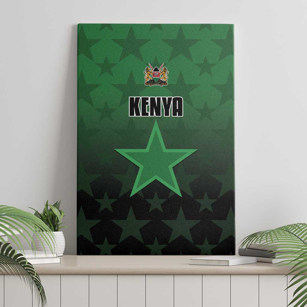 Kenya Football Canvas Wall Art Harambee Harambee Stars - Green Jersey - African Pride