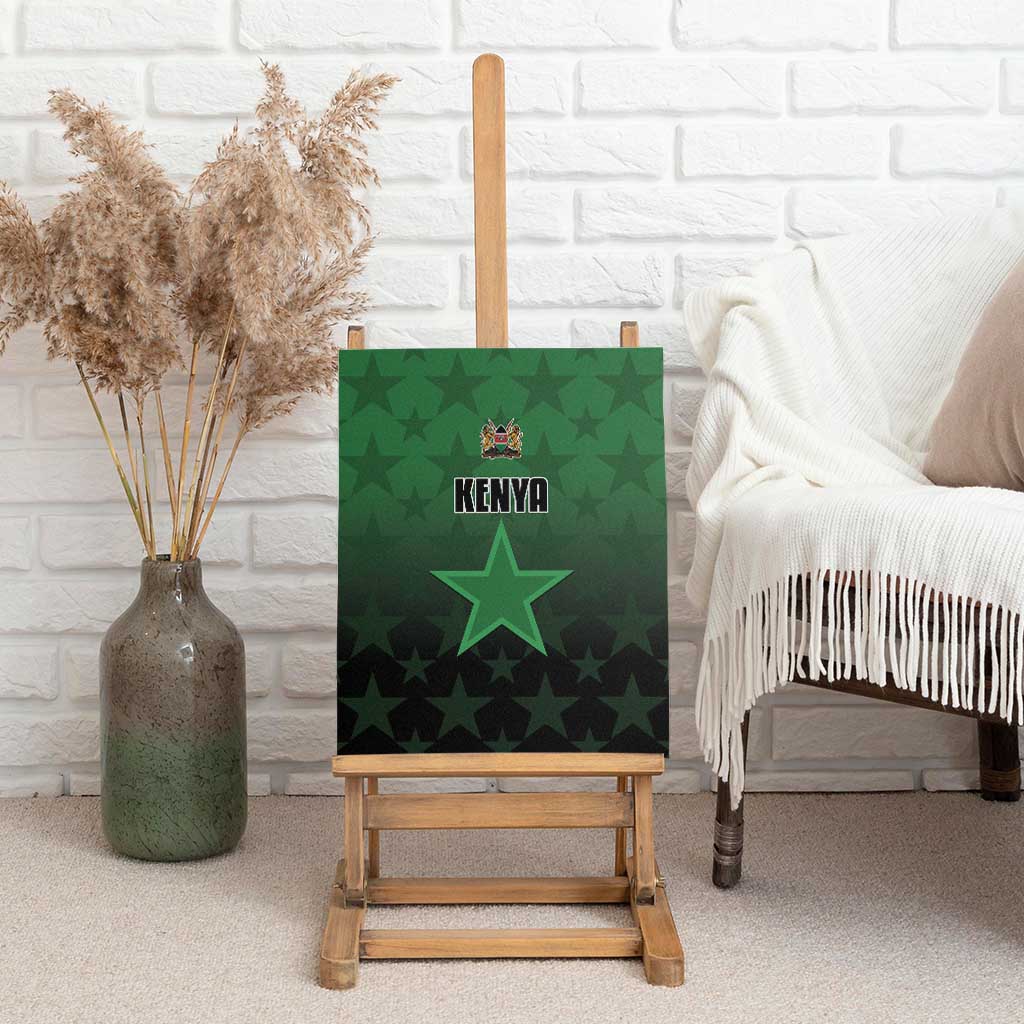 Kenya Football Canvas Wall Art Harambee Harambee Stars - Green Jersey - African Pride