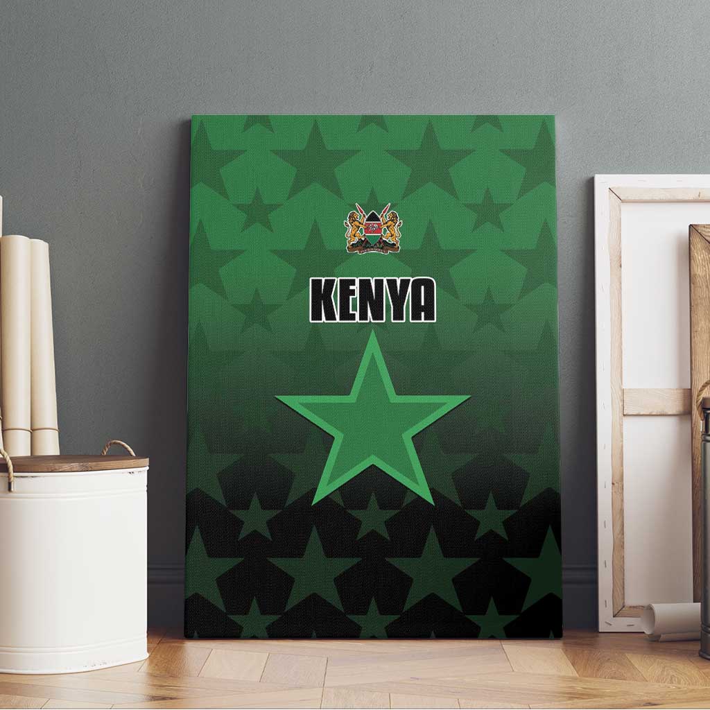 Kenya Football Canvas Wall Art Harambee Harambee Stars - Green Jersey - African Pride