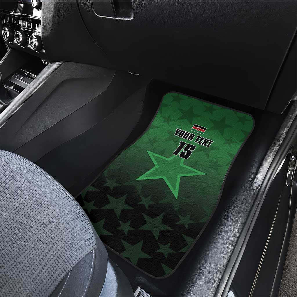 Custom Kenya Football Car Mats Harambee Harambee Stars - Green Jersey - African Pride