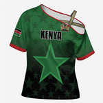 Custom Kenya Football Cross Shoulder Shirt Go Harambee Stars - Green Jersey