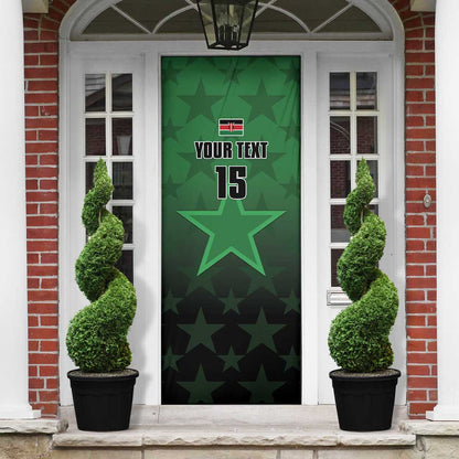 Custom Kenya Football Door Cover Go Harambee Stars - Green Jersey