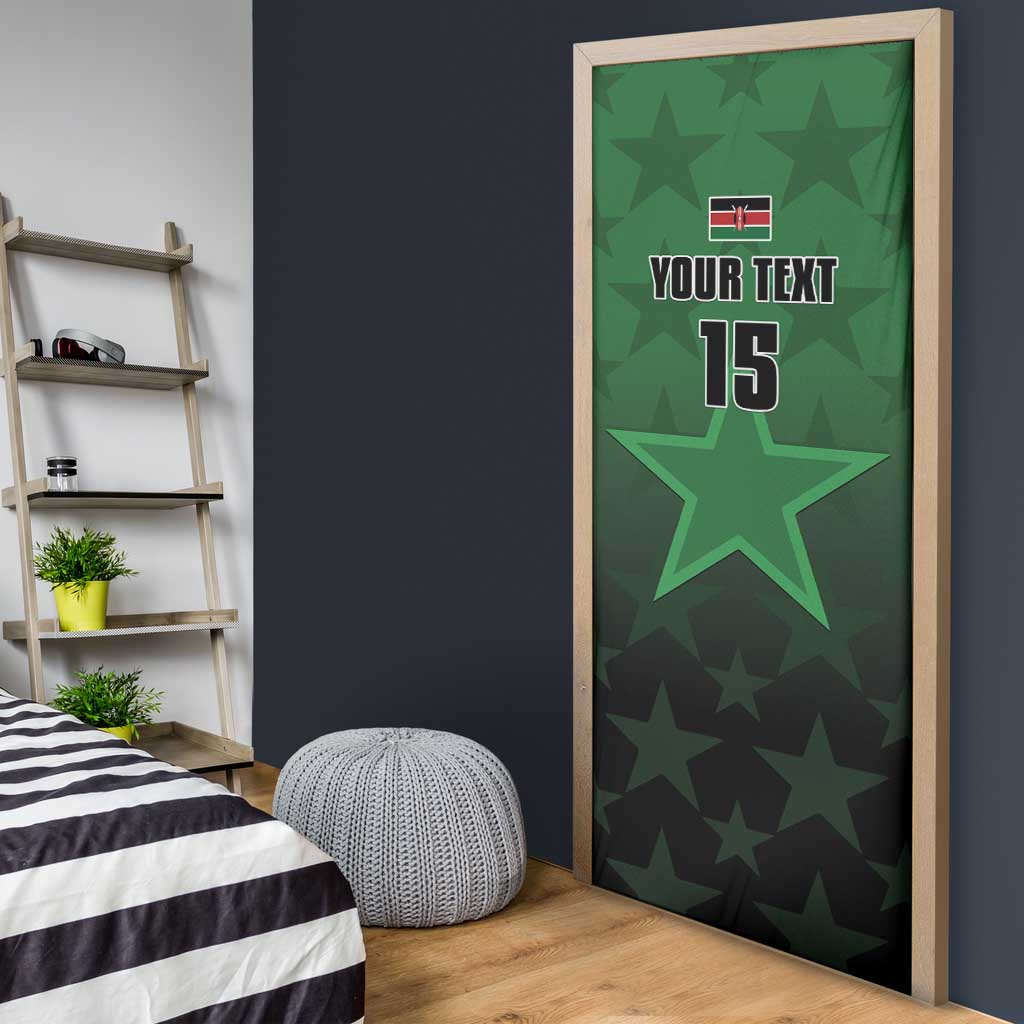 Custom Kenya Football Door Cover Go Harambee Stars - Green Jersey