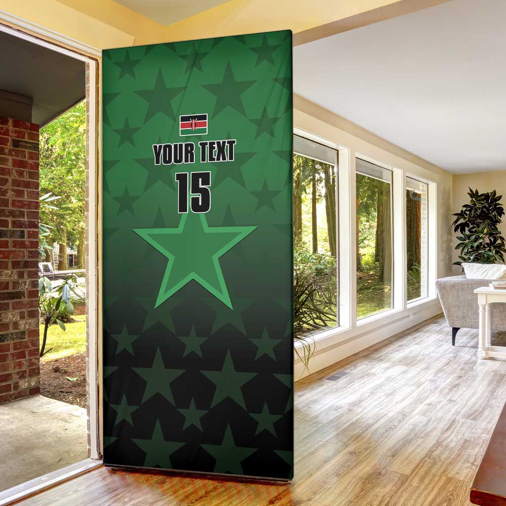 Custom Kenya Football Door Cover Go Harambee Stars - Green Jersey