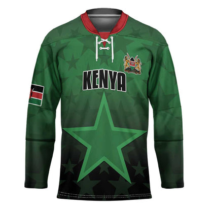 Custom Kenya Football Hockey Jersey Go Harambee Stars - Green Jersey