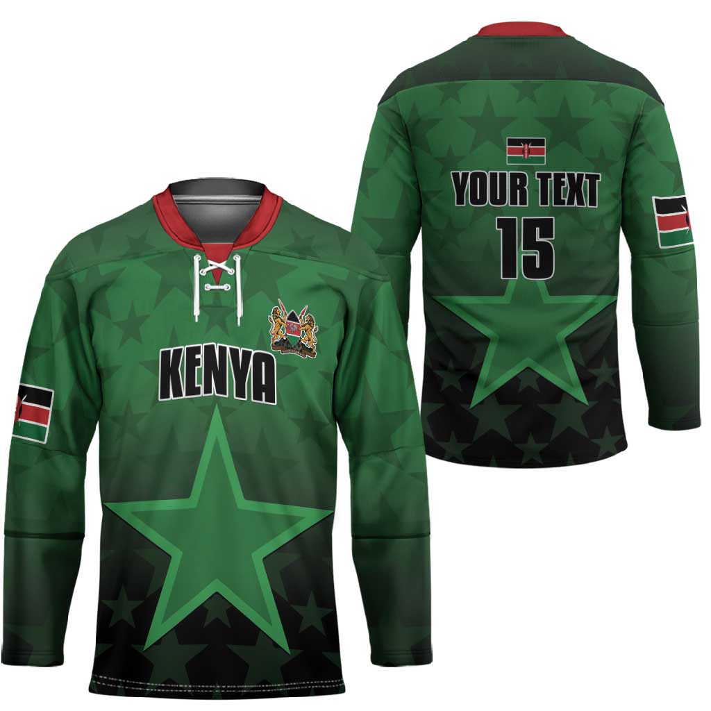 Custom Kenya Football Hockey Jersey Go Harambee Stars - Green Jersey