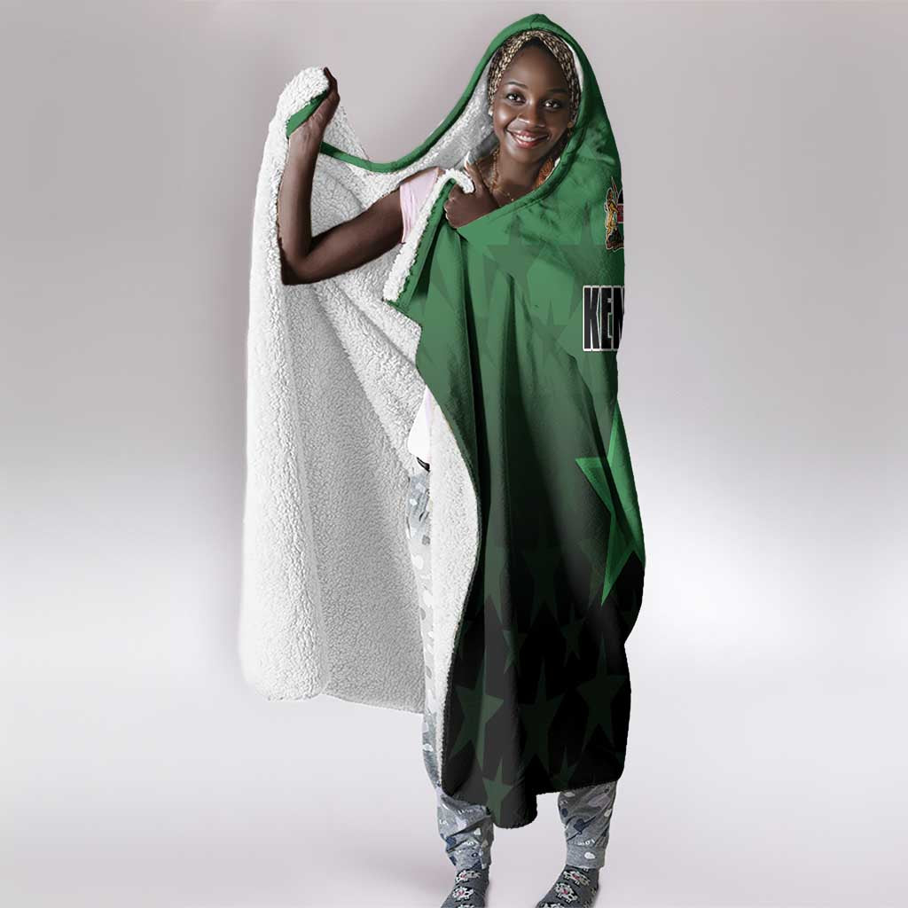 Kenya Football Hooded Blanket Harambee Harambee Stars - Green Jersey - African Pride