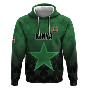 Custom Kenya Football Hoodie Harambee Harambee Stars - Green Jersey - African Pride