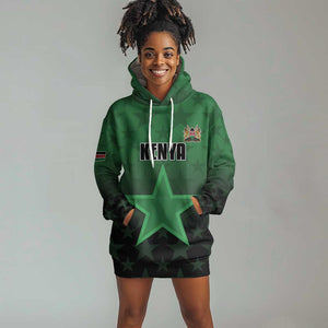 Custom Kenya Football Hoodie Dress Harambee Harambee Stars - Green Jersey - African Pride