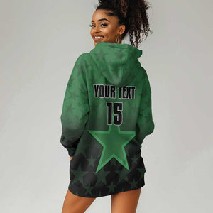 Custom Kenya Football Hoodie Dress Harambee Harambee Stars - Green Jersey - African Pride