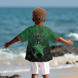 Custom Kenya Football Kid Hawaiian Shirt Harambee Harambee Stars - Green Jersey - African Pride