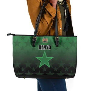 Kenya Football Leather Tote Bag Harambee Harambee Stars - Green Jersey - African Pride