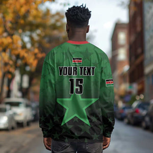 Custom Kenya Football Long Sleeve Shirt Harambee Harambee Stars - Green Jersey - African Pride