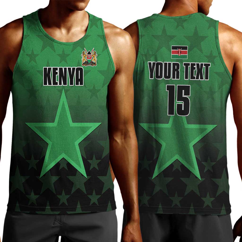 Custom Kenya Football Men Tank Top Harambee Harambee Stars - Green Jersey - African Pride