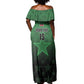 Custom Kenya Football Off Shoulder Maxi Dress Harambee Harambee Stars - Green Jersey - African Pride