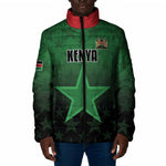 Custom Kenya Football Padded Jacket Go Harambee Stars - Green Jersey