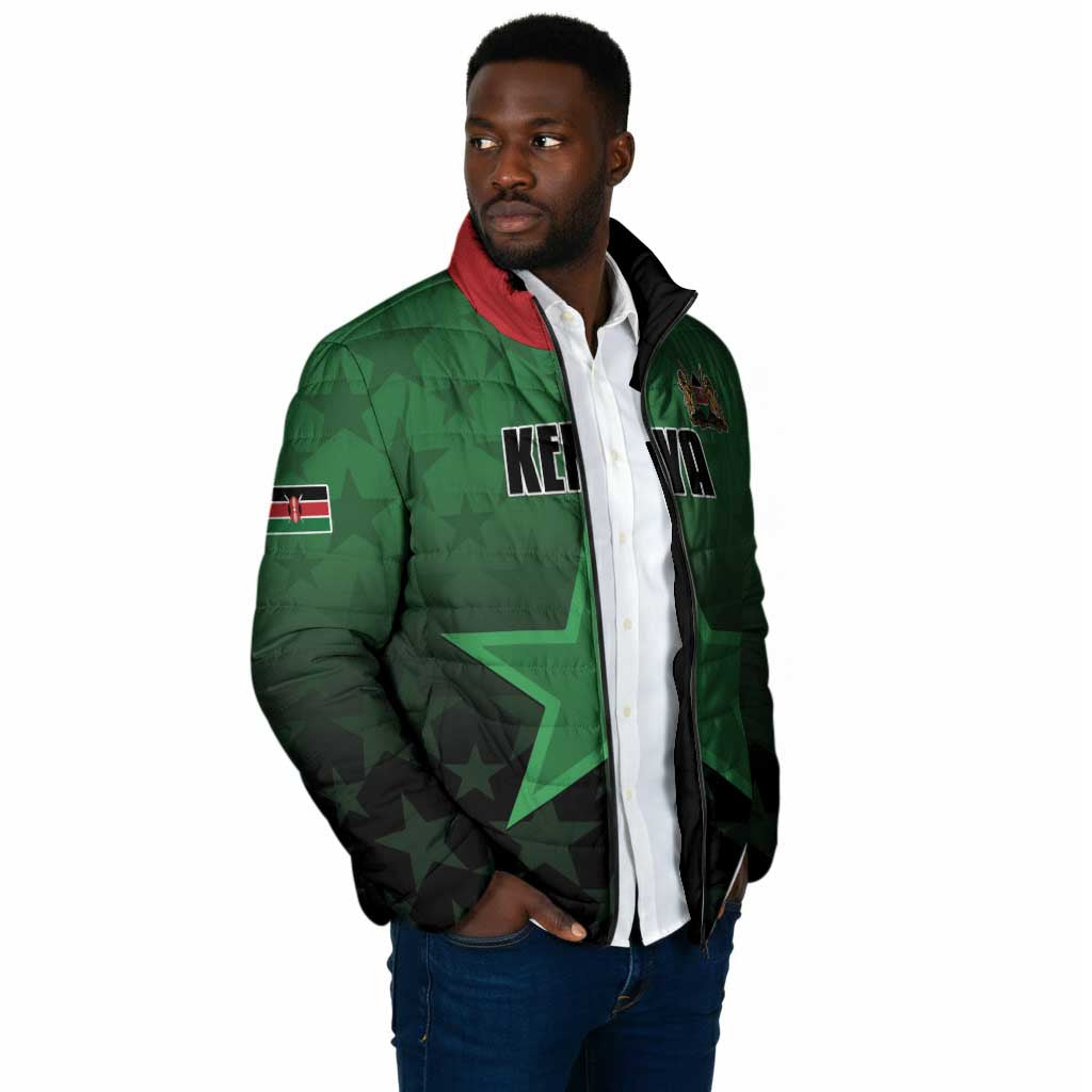 Custom Kenya Football Padded Jacket Go Harambee Stars - Green Jersey